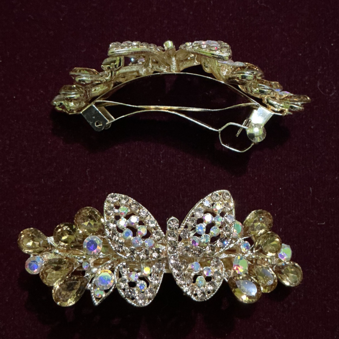 Stone Centre Hair Clips |Luzara collection