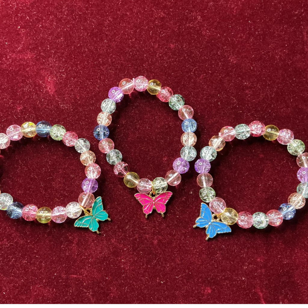 Glass  Beads Bracelet with charm Combo |Luzara collection