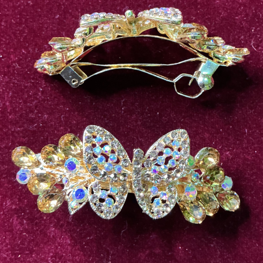 Stone Centre Hair Clips |Luzara collection